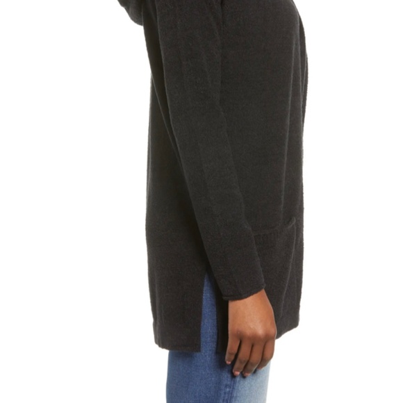 Caslon Off-Duty Plush Yarn Hoodie Sz S in Black - Picture 3 of 11